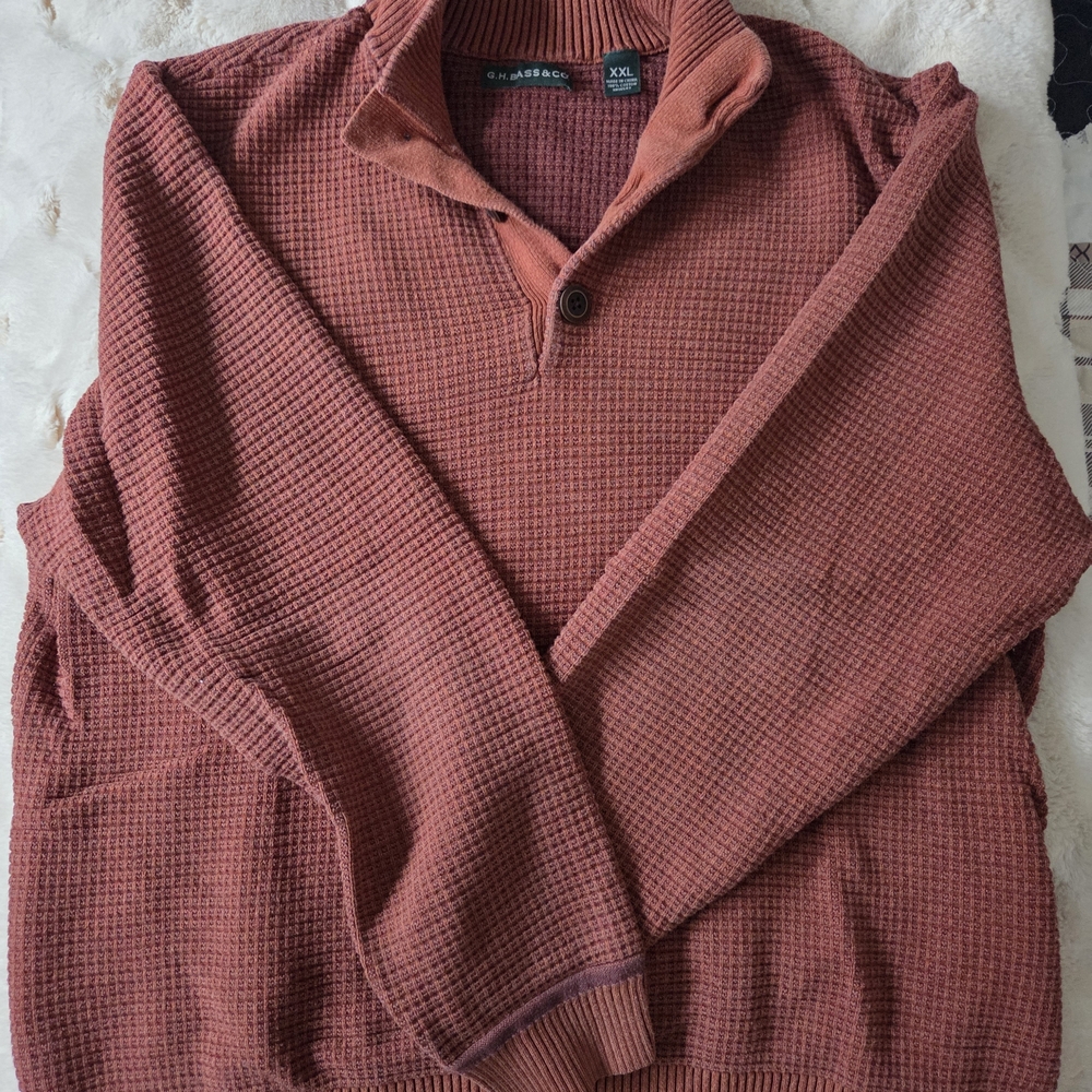 G.H. Bass & Co. Men's Brick Zip Up Sweater